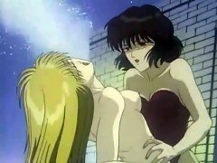 Cute Anime Brunette Adores Plunging Chicks In Lesbian Fuck